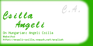 csilla angeli business card